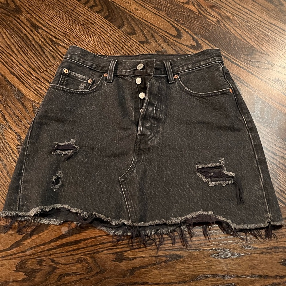 Levi’s Black Denim Jean Mini Skirt